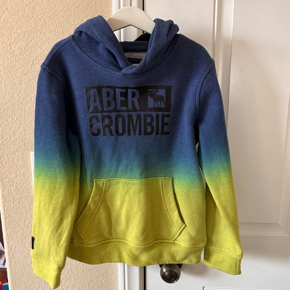 Abercrombie Kids Ombré Cozy Hooded Sweatshirt Size 7/8